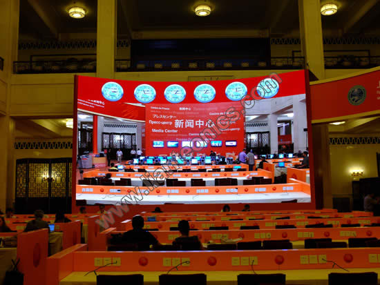 公赌船jcjc710光电高清LED大屏幕助阵上海合作组织成员国元首理事会
